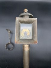 Très Jolie Lampe Ancienne De Fiacre Bougie avec son attache En Laiton