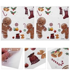  2 Sheets Sticker Noel Vitrine Décoration Murale De Noël Clolings Fenêtre