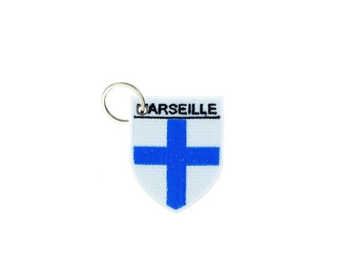 Porte cle cles clef brode
