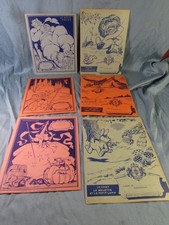 6 anciens protège cahier  Chocolats fins MENIER  fables illus. Jean Mercier