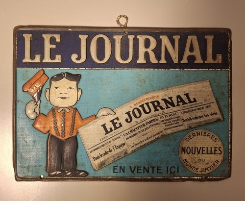 Plaque ancienne tôle - plaque,