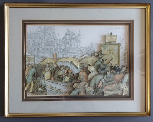 Anton pieck tableau relief - -,