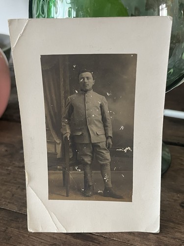 Carte photo ancienne soldat - carte,