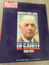 DE GAULLE 1890/1970" PARIS MATCH NUMERO HORS SERIE + Disque souple 33tours