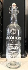 BOUTEILLE  ANCIENNE  ALCOLICRE ALCOOL A BRULER 1L VINTAGE SERIGRAPHIEE VIDE