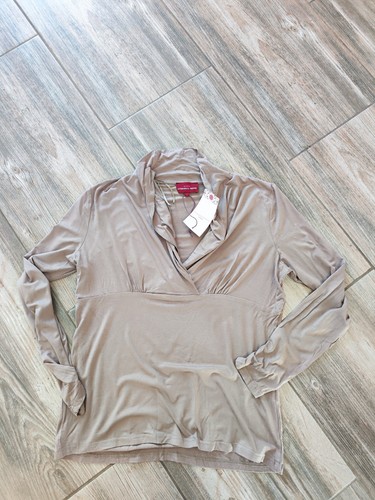 Blouse manches longues taupe