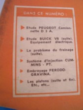 REVUE TECHNIQUE AUTOMOBILE ETUDE PEUGEOT CAMIONETTE D3A. BUICK V8 .N°111.07/1955