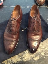 Superbe Derbies Cuir Marron Ralph Lauren 41,5 Tbe Authentique 