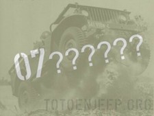 POCHOIR STENCIL MARQUAGE REGISTER  3"   REMORQUE 1/4T TRAILER BANTAM WILLYS jeep