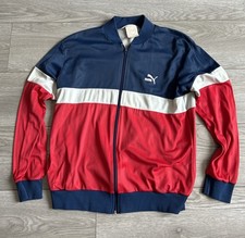 Veste Puma Bleu Blanc Rouge Made in France 70/80’ Vintage Jacket  3/M