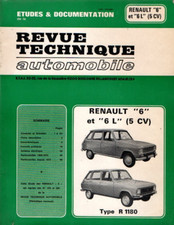 Revue Technique Automobile - RENAULT 6 et 6L (5 CV) - Edition 1979 - 104 pages