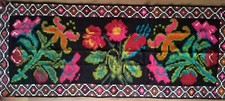 antique floral tapis kilim moldave bessarabien / Bessarabian folk rug 290x118 cm