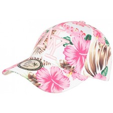 Casquette NY Blanche et Rose