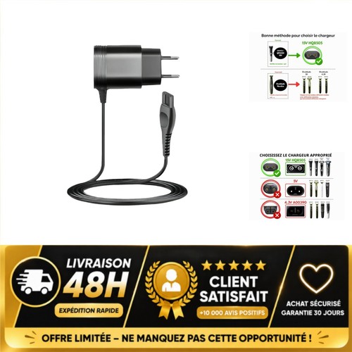 Chargeur rasoir philips hq8505 - rasoir,