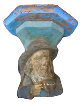 Sculpture bois polychrome tete