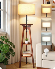 Lampadaire Trépied En Bois
