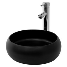 Lavabo rond céramique noir
