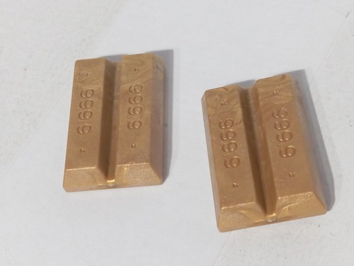 Playmobil lingots or - x2, d'or