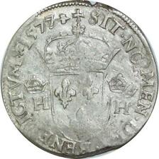 T4027 RARE Henri III Teston 1577 H La Rochelle Nantes Argent -> Faire offre