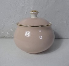 sucrier Villeroy & Boch rose et or SAAR Lucien ENGEL vintage