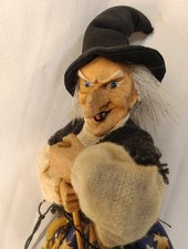 Sorcière Halloween 24 Cm Environ, Chevauche Son Balais!