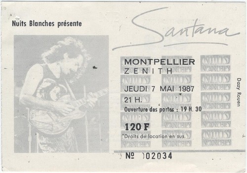 Ticket concert santana - ticket,