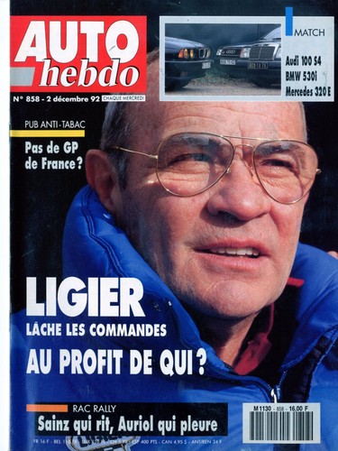 A20 auto hebdo n 858 - hebdo, 02/12/92