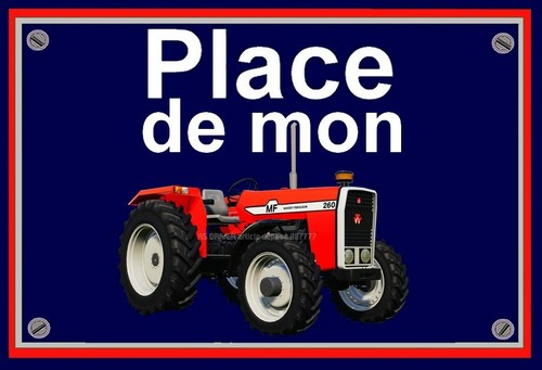 Plaque place mon tracteur - plaque,