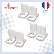 Lot de 6 Guides Hauts en T  Renforcés pour Porte de Placard Coulissant