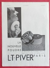 Pub Presse Parfum Poudre de L.T PIVER & Huile KERVOLINE 1932