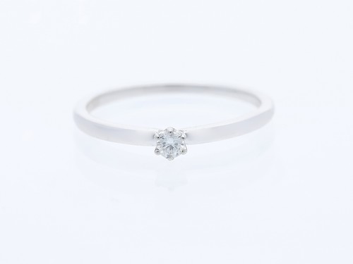 Bague solitaire diamant 950