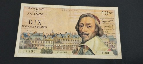 Billet nouveaux francs - 10,