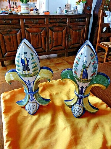 Quimper paire vases hr - quimper,
