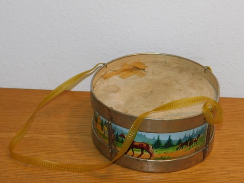 Vintage ancien tambour jouet - vintage,
