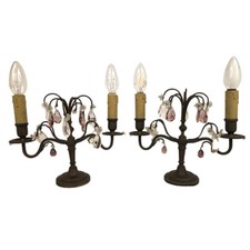 Paire de girandoles à pampilles