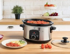 cuiseur électrique Inox CONTINENTAL 3,5L Pot Mijoteur céramique Maintien chaud