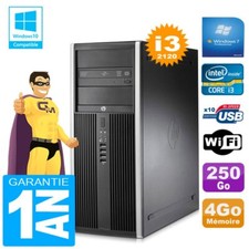 PC Tour HP Compaq 8200 Core I3-2120 Ram 4Go Disque 250 Go Graveur DVD Wifi W7