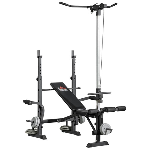 Homcom banc musculation - banc, de