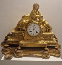 horloge pendule bronze doré vers 1860