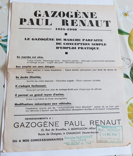 Ancienne publicite gazogene - ancienne,