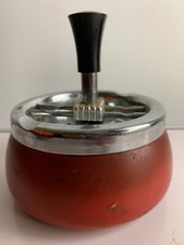 CENDRIER DE TABLE METAL - SWING STAR - VINTAGE ROUGE