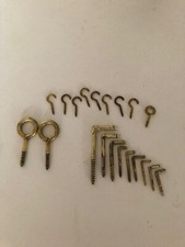 24 Gonds et Pitons à OEIL - LAITON - Filetage Bois -