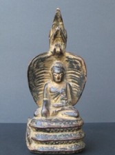 Ancien Bouddha Nagas en Bois, Birmanie