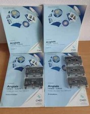 Cours complet d'Anglais CNED Niveau débutant/faux d. Lyn WOOLCOTT 4 livres +6 K7