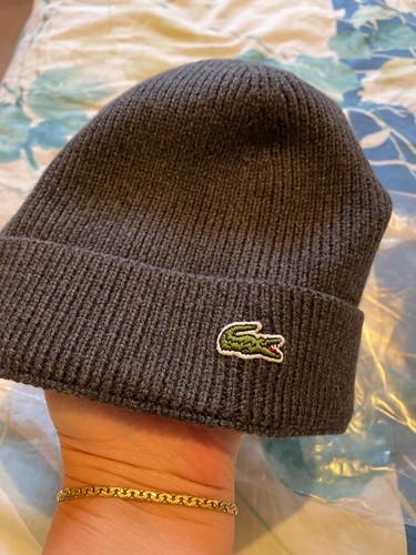 Bonnet lacoste noir laine - bonnet,