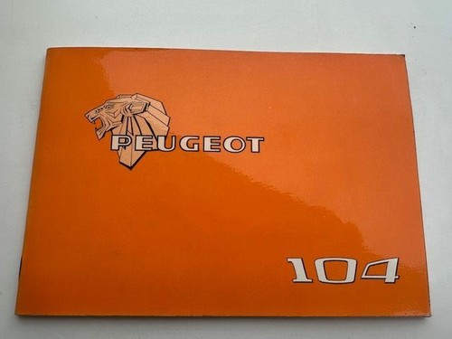 Peugeot 104 notice - notice, manuel