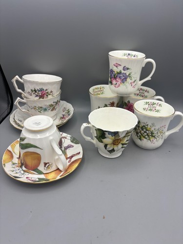 Lot tasses thé - thé, porcelaine