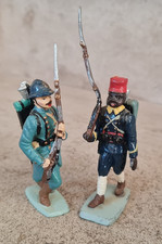 lot de 2 soldats métal peints guerre 14-18  CBG Hachette.