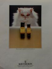 PUBLICITE  ADVERTISING   MONTRES  BOUCHERON avec CHAT  ANNEE  1983   M1691