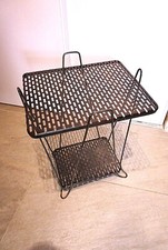 Sellette ,console métal perforé des années 50.